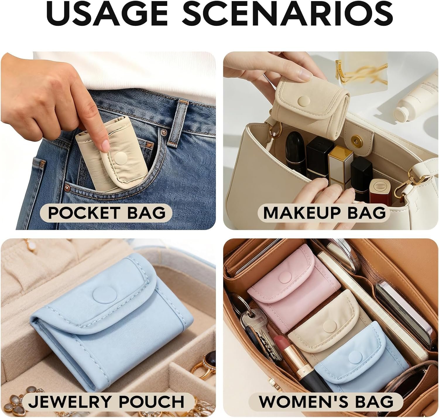 Private Label 3PCS Ultra Slim Mini Travel Organizer Micro Jewelry SD Card Case (SD/TF) Custom Logo Waterproof Nylon Tiny Pouch Manufacturer for Rings Earrings Gym Travel Photography