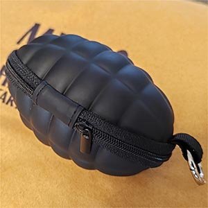 Private Label Grenade Style Small EDC Key Bag Coin Purse Pouch Manufacturer Bluetooth Headset Accessories Case Custom Logo Storage for Keys Change USB Drive Headphones