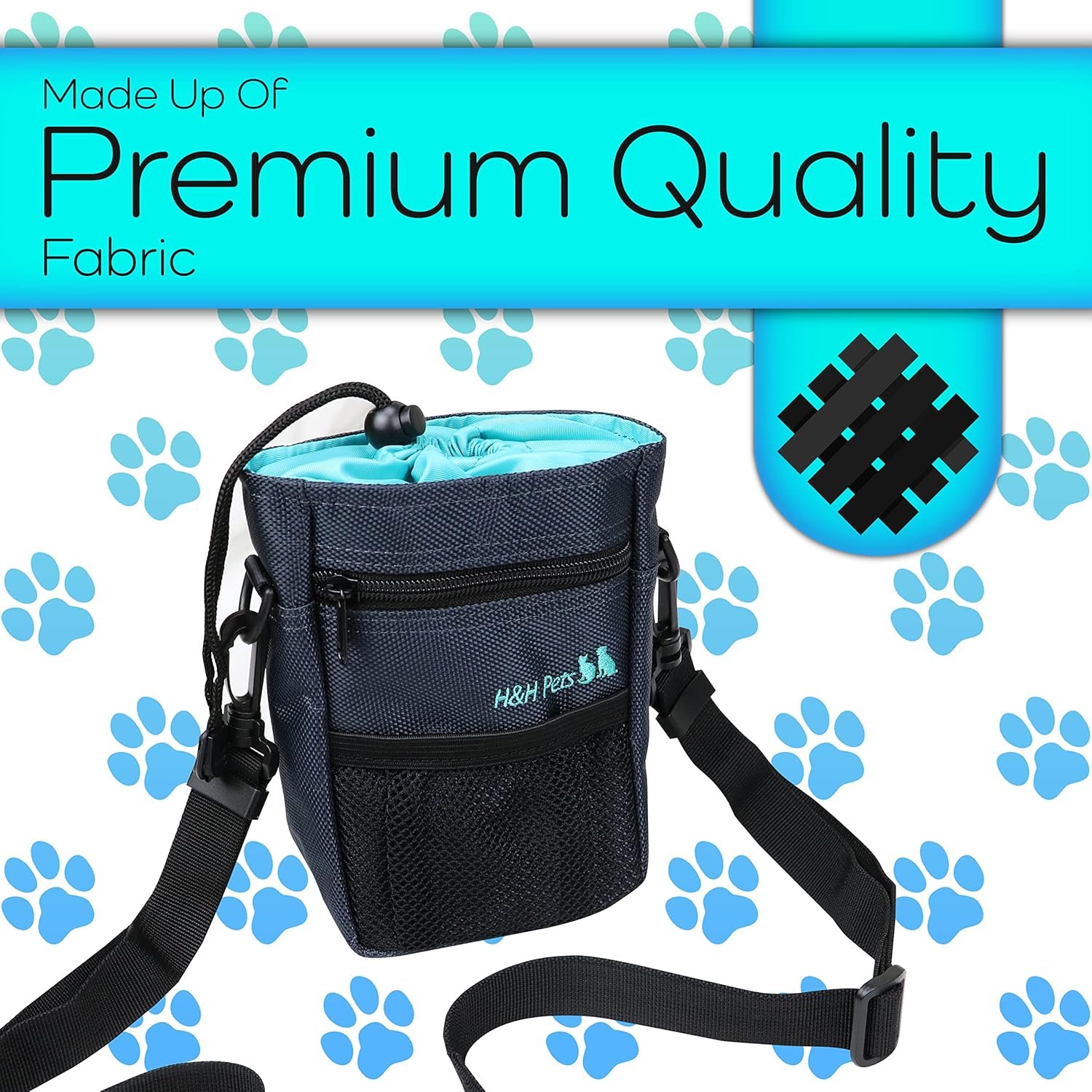 Private Label Dog Treat Pouch with Shoulder Strap and Waste Bag Dispenser Custom Logo Training Accessories Manufacturer