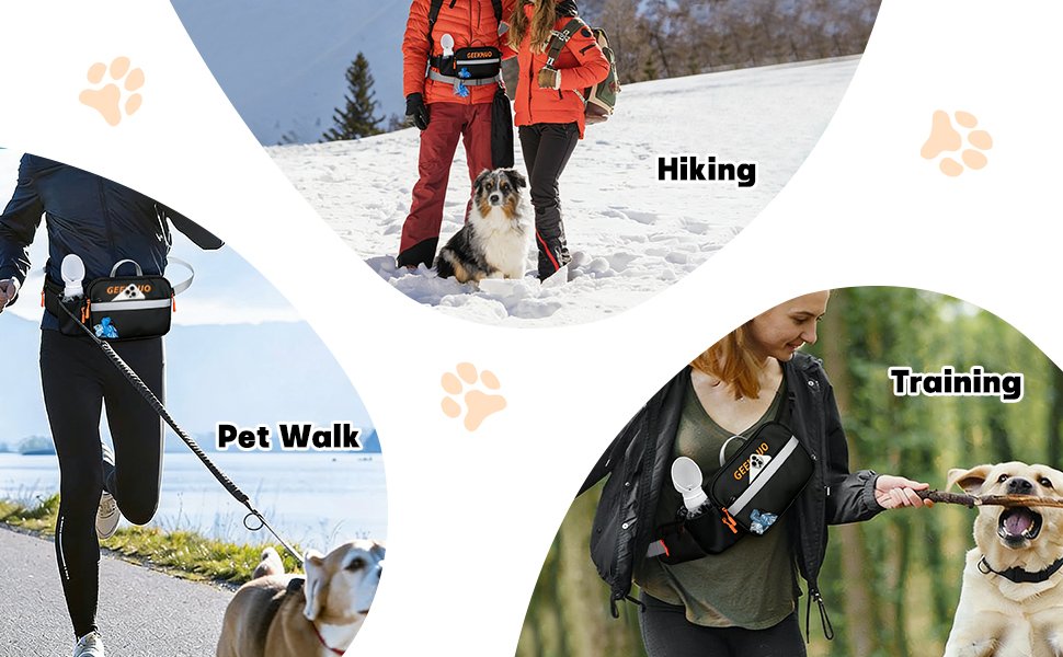 Private Label Dog Training Treat Pouch Large Dog Walking Fanny Pack Custom Logo with Removable Snack Pouch Water Holder Poop Bag Dispenser Waterproof Zipper Adjustable Strap Supplier