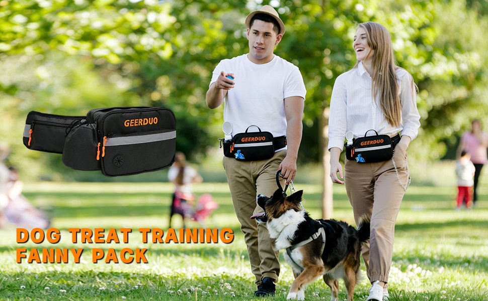 Private Label Dog Training Treat Pouch Large Dog Walking Fanny Pack Custom Logo with Removable Snack Pouch Water Holder Poop Bag Dispenser Waterproof Zipper Adjustable Strap Supplier