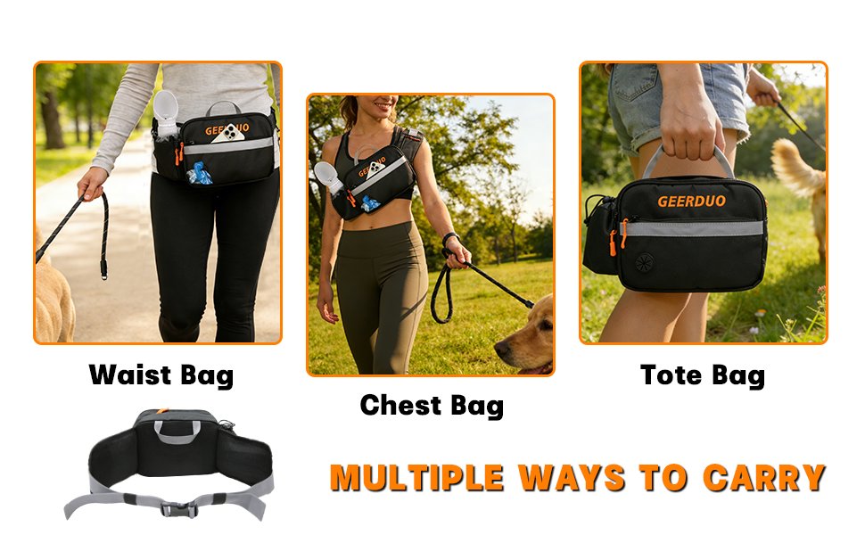 Private Label Dog Training Treat Pouch Large Dog Walking Fanny Pack Custom Logo with Removable Snack Pouch Water Holder Poop Bag Dispenser Waterproof Zipper Adjustable Strap Supplier